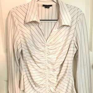 New York & Company Black & White Blouse